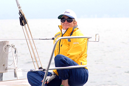 Barbara Prommegger será timoneira no Barco Fram. Foto: Aline Bassi / Balaio Barbara semanadevelailhabela