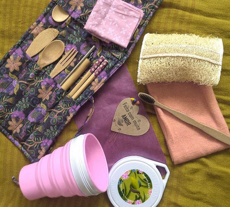 Kit Ecológico Paz em Gaia - Dia do Meio Ambiente - Recuse o Canudo